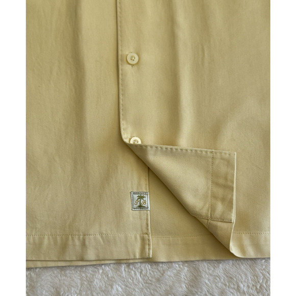 Tommy Bahama Men's Yellow 100% Silk Button-Down Shirt 3XT Big and Tall Relaxed - Picture 3 of 14